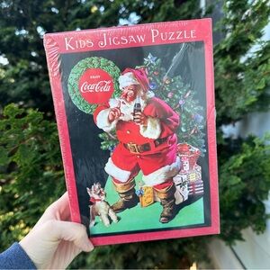 NEW Vintage Coca-Cola Collectible Santa Kids Jigsaw Puzzle Hallmark 60 Pieces